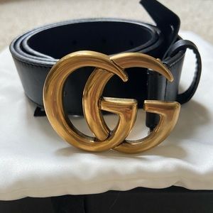 GUCCI MARMONT BELT IN BLACK SIZE 70 NEVER WORN